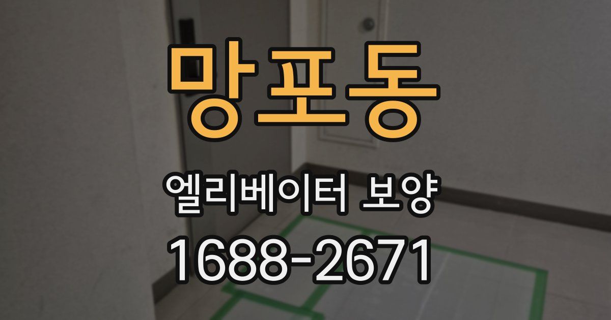 망포동 엘리베이터 보양