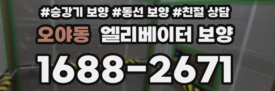 오야동 엘리베이터 보양