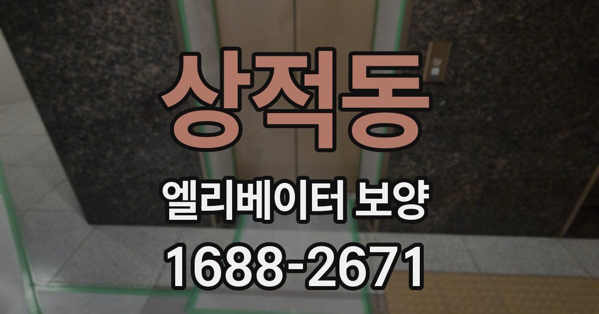 상적동 엘리베이터 보양