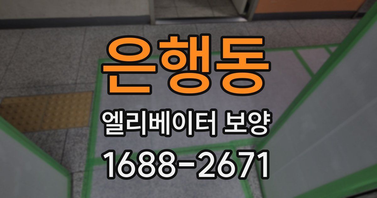은행동 엘리베이터 보양