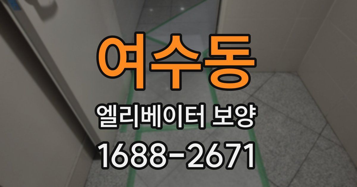 여수동 엘리베이터 보양