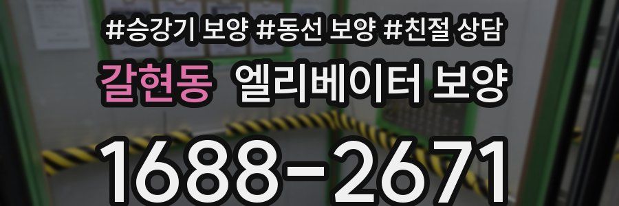 갈현동 엘리베이터 보양