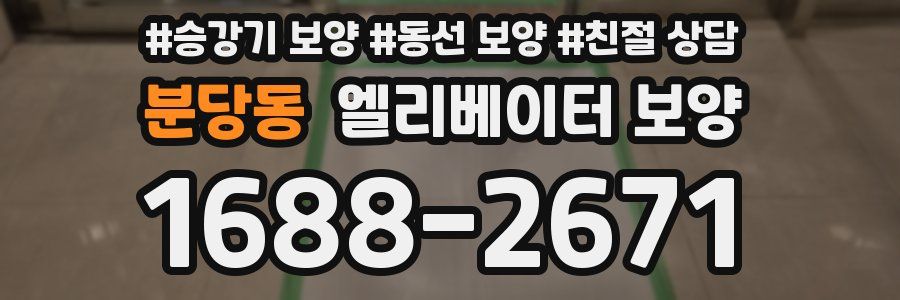 분당동 엘리베이터 보양