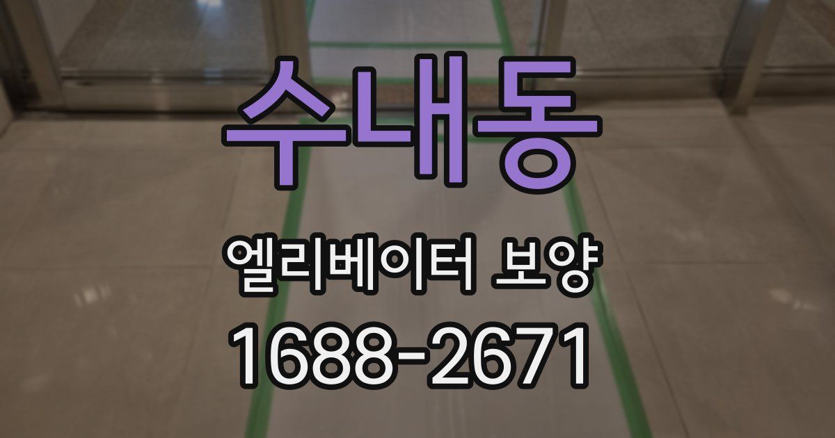 수내동 엘리베이터 보양