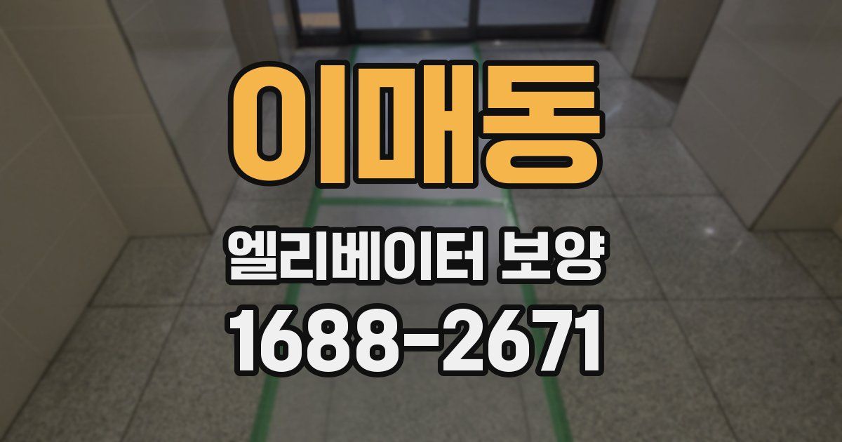 이매동 엘리베이터 보양