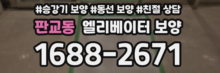 판교동 엘리베이터 보양