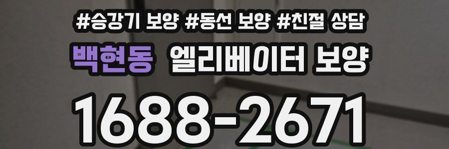 백현동 엘리베이터 보양