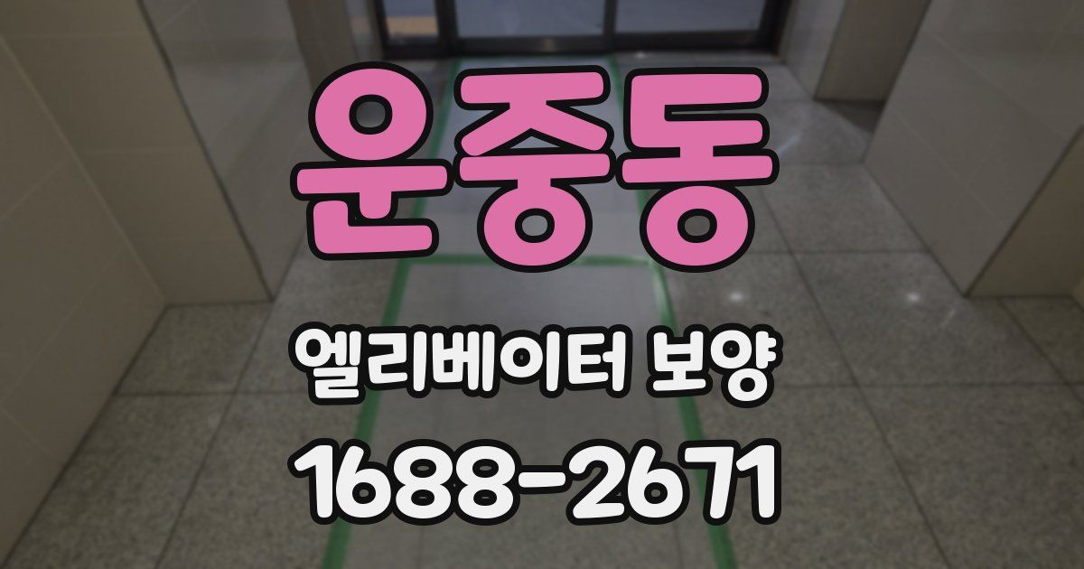 운중동 엘리베이터 보양