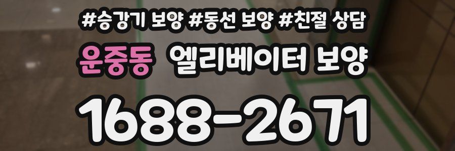 운중동 엘리베이터 보양
