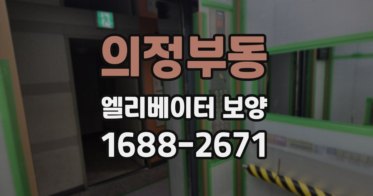 의정부동 엘리베이터 보양