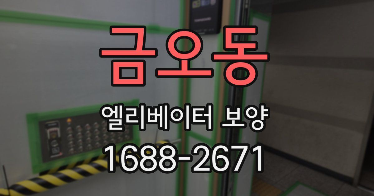 금오동 엘리베이터 보양