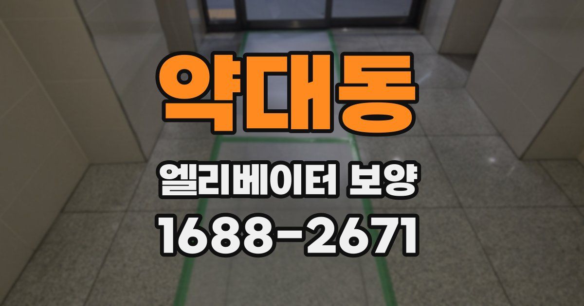 약대동 엘리베이터 보양