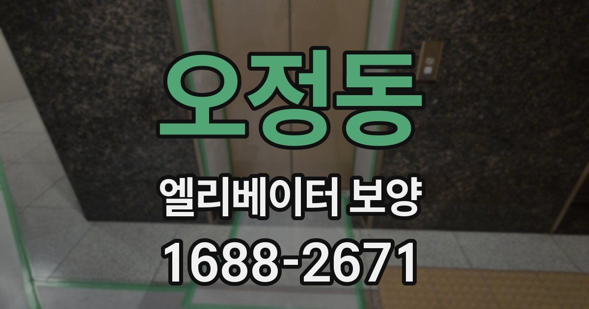 오정동 엘리베이터 보양