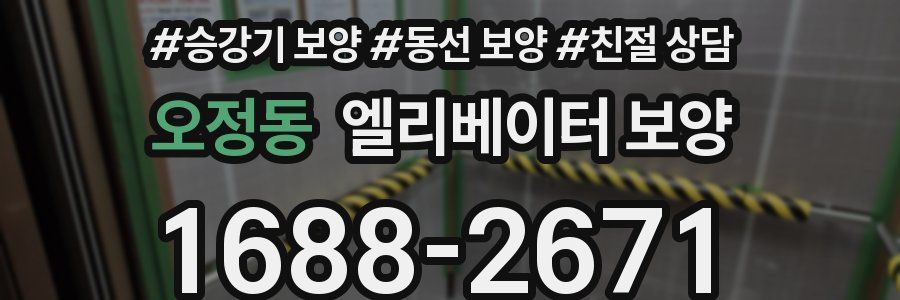 오정동 엘리베이터 보양