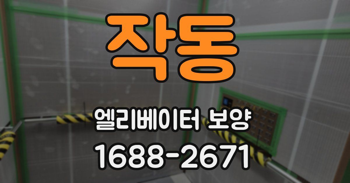 작동 엘리베이터 보양