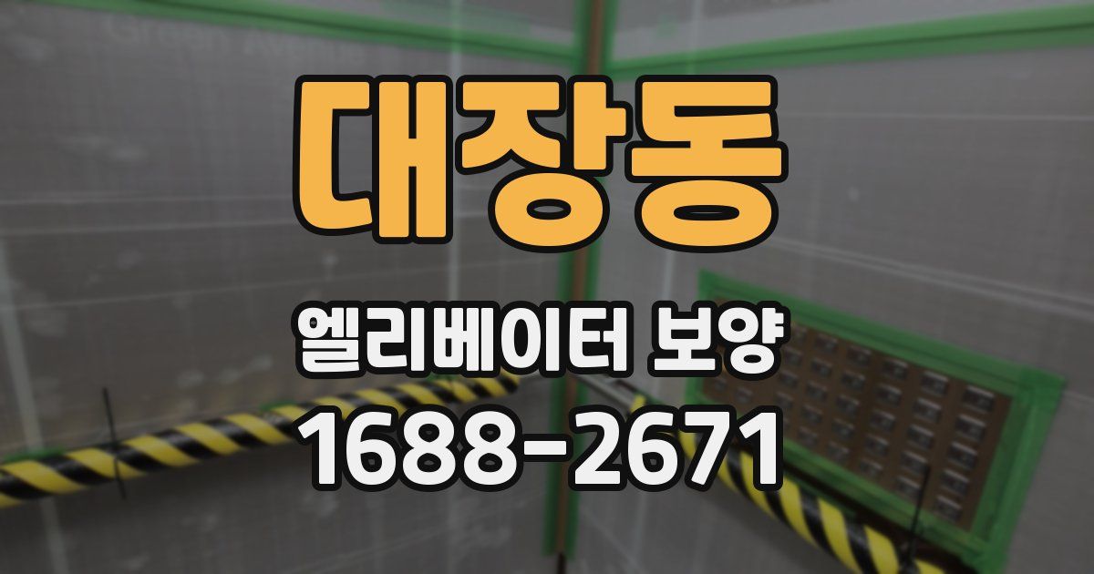 대장동 엘리베이터 보양