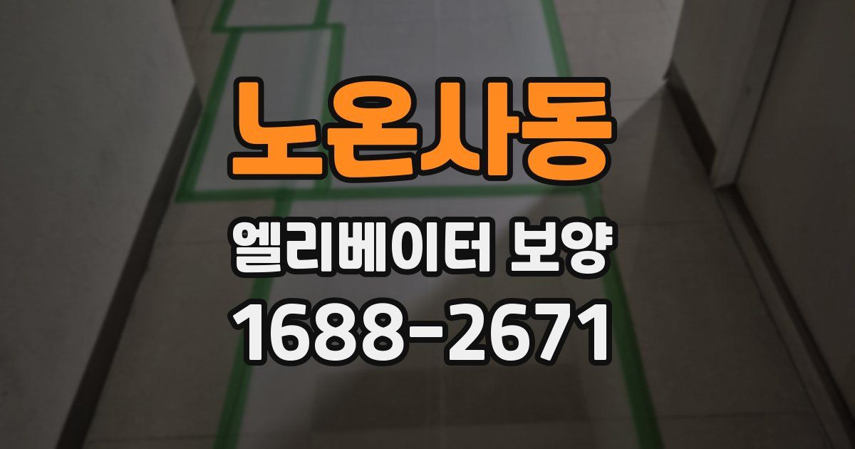 노온사동 엘리베이터 보양
