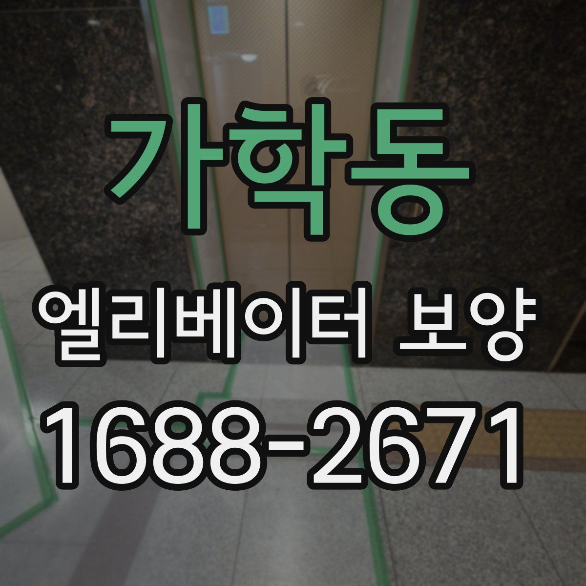 가학동 엘리베이터 보양