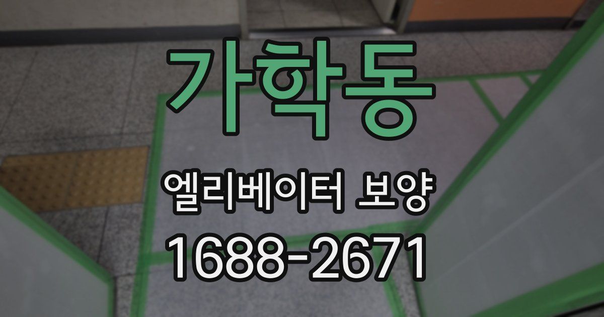 가학동 엘리베이터 보양