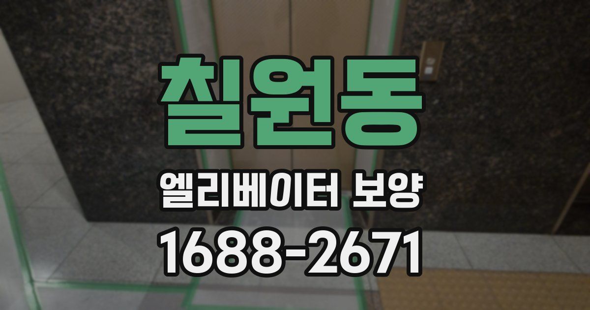 칠원동 엘리베이터 보양