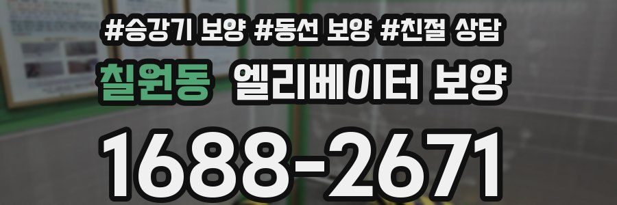 칠원동 엘리베이터 보양