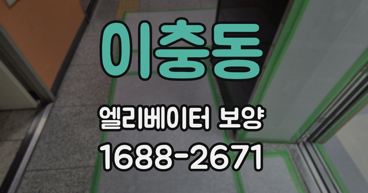 이충동 엘리베이터 보양