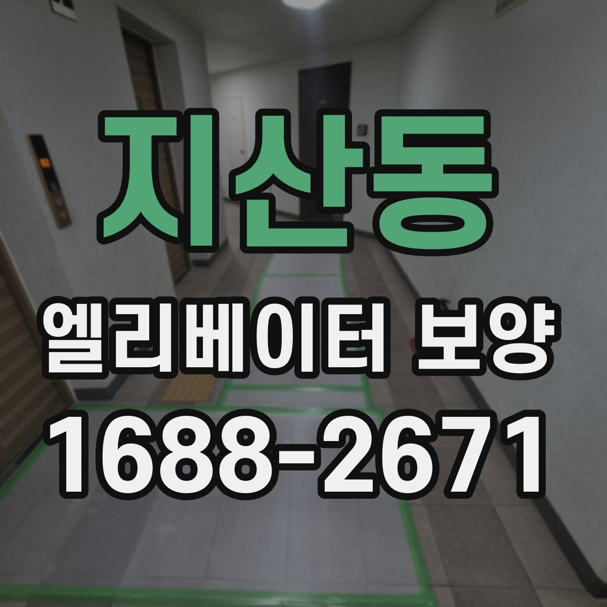 지산동 엘리베이터 보양