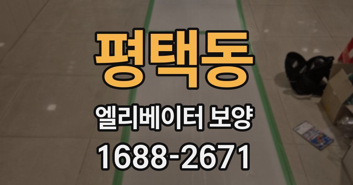평택동 엘리베이터 보양