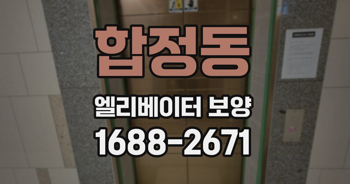 합정동 엘리베이터 보양
