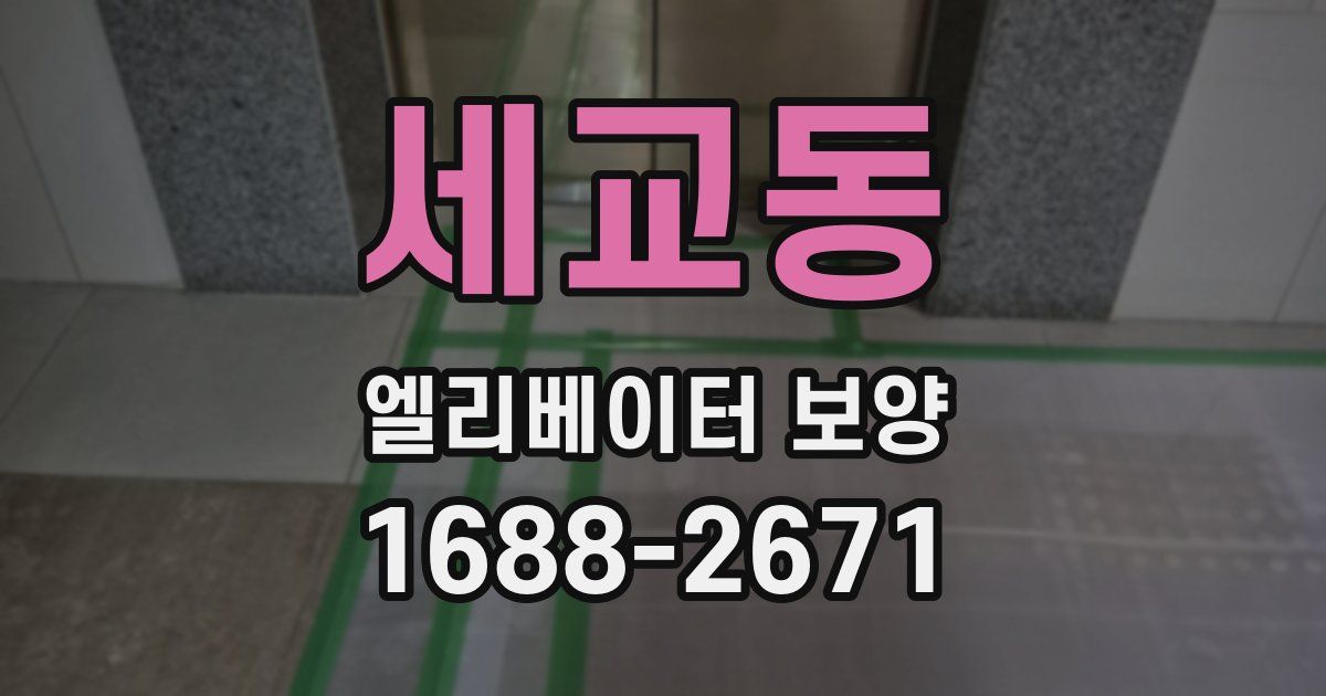 세교동 엘리베이터 보양