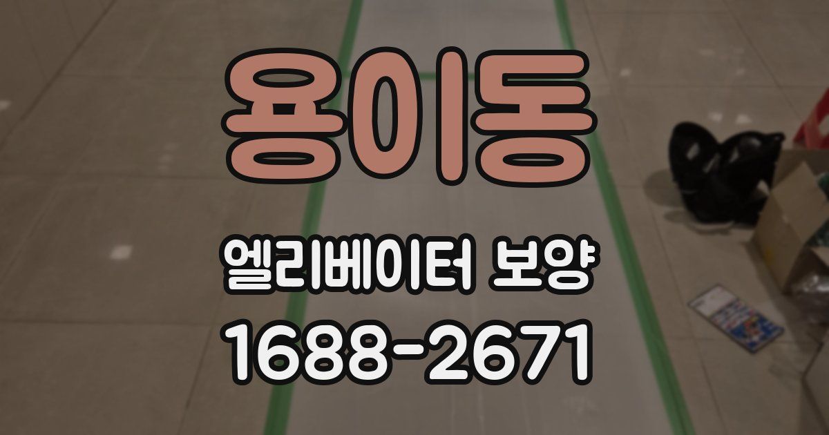 용이동 엘리베이터 보양