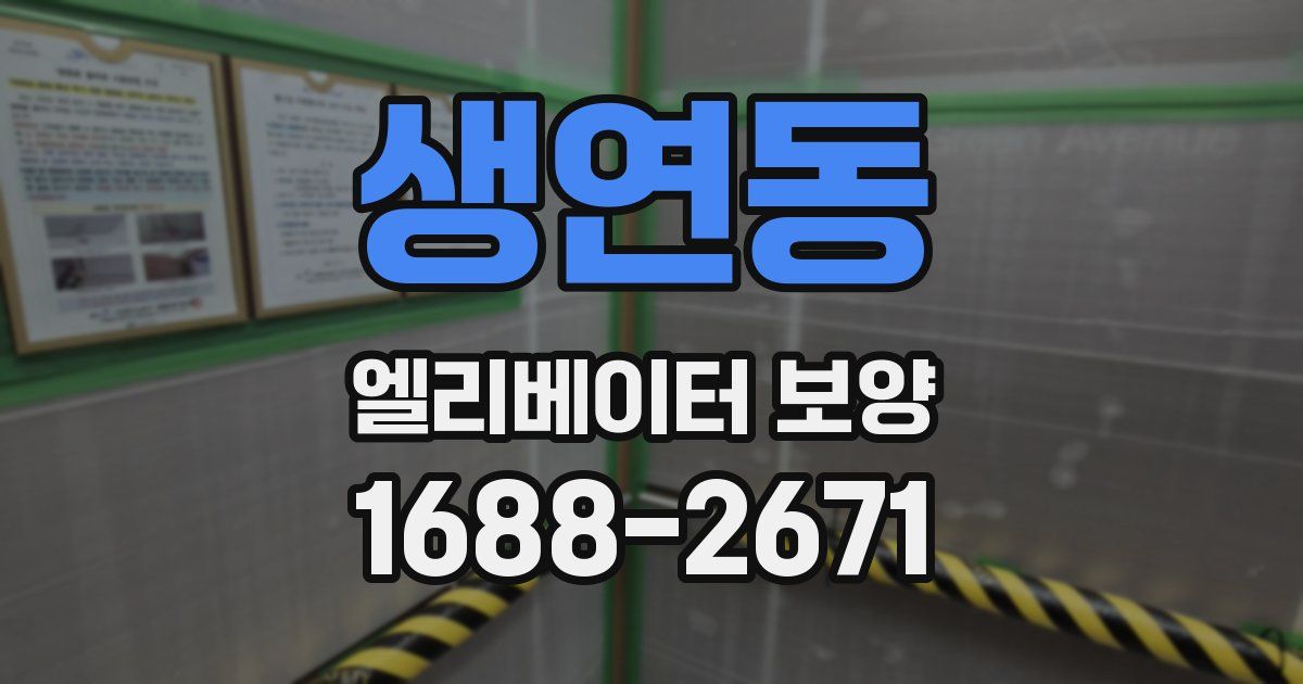 생연동 엘리베이터 보양