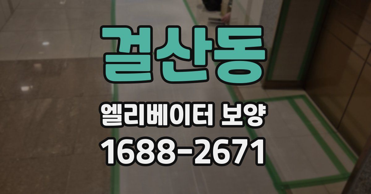 걸산동 엘리베이터 보양