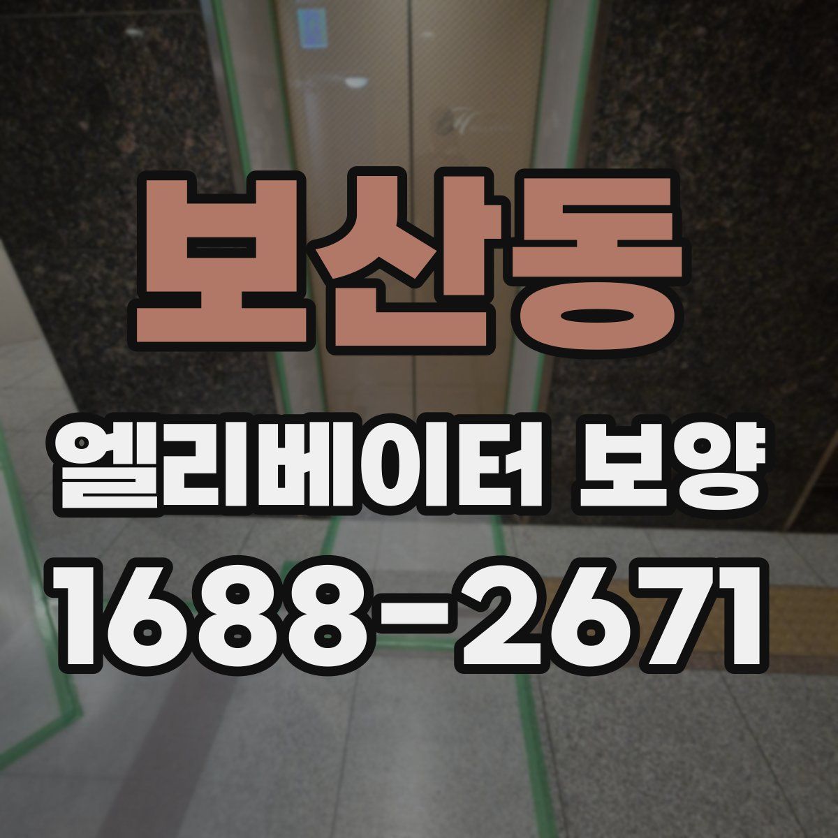 보산동 엘리베이터 보양