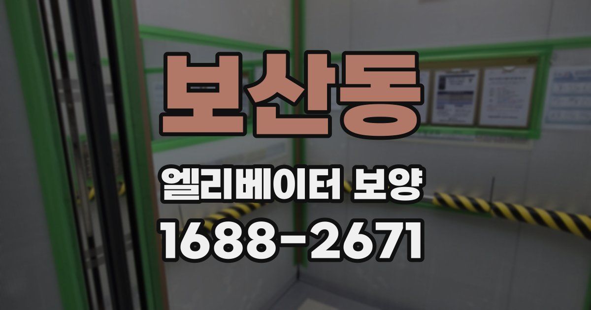 보산동 엘리베이터 보양
