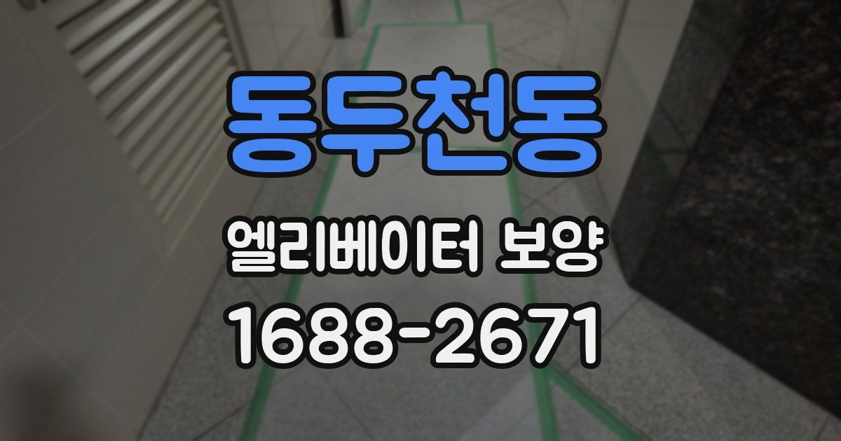 동두천동 엘리베이터 보양
