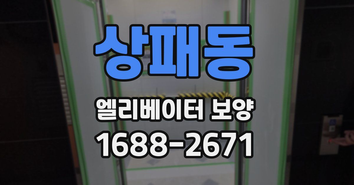 상패동 엘리베이터 보양