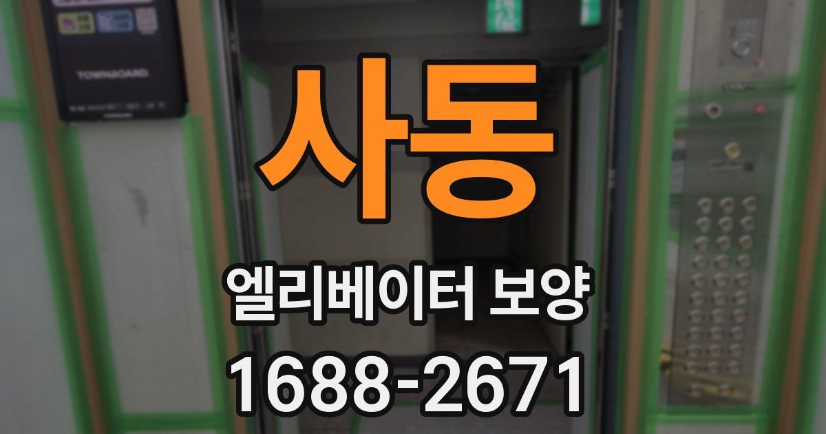 사동 엘리베이터 보양