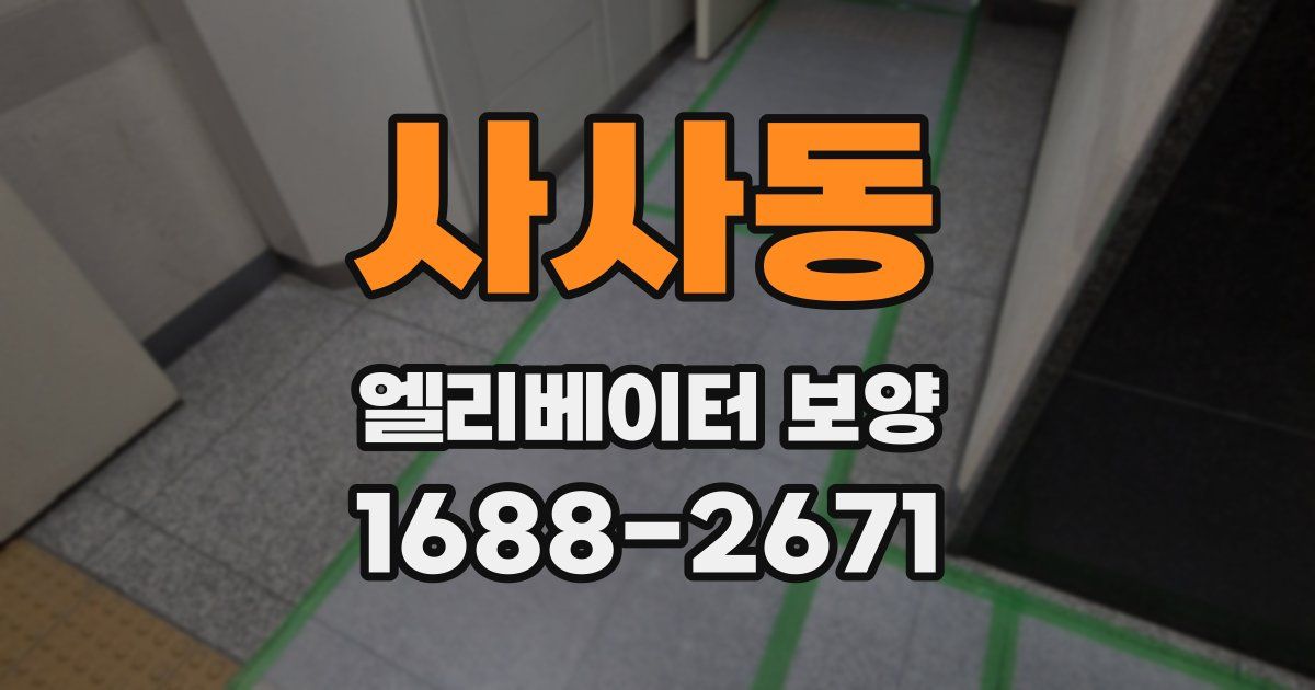사사동 엘리베이터 보양