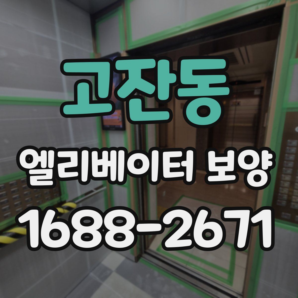고잔동 엘리베이터 보양
