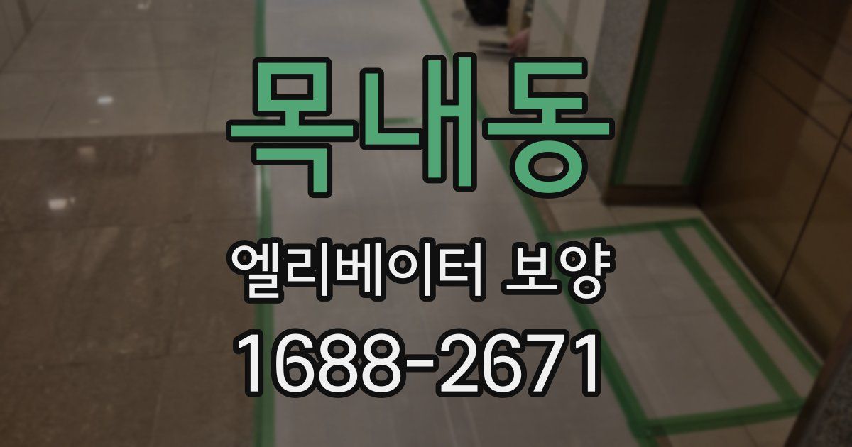 목내동 엘리베이터 보양