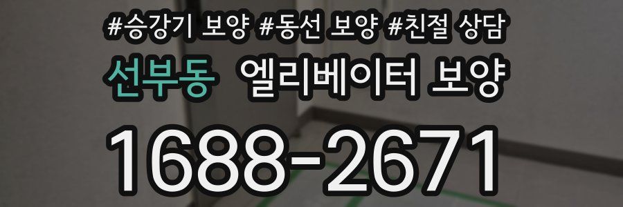 선부동 엘리베이터 보양
