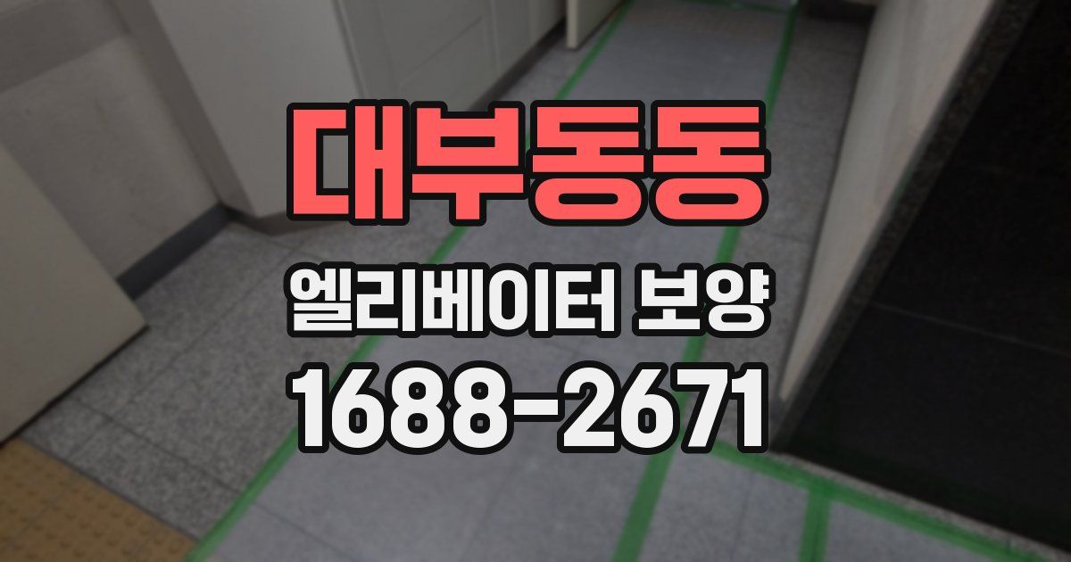 대부동동 엘리베이터 보양