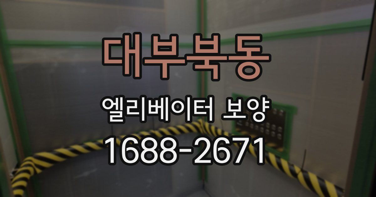 대부북동 엘리베이터 보양