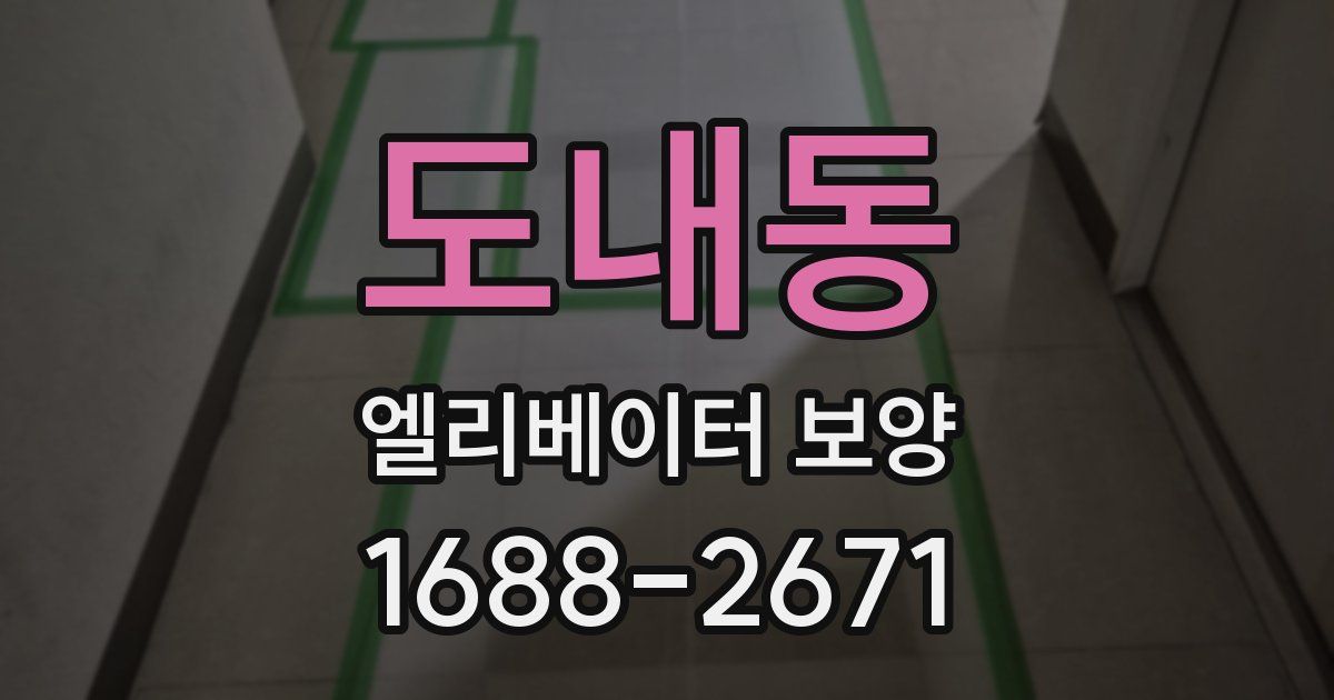 도내동 엘리베이터 보양