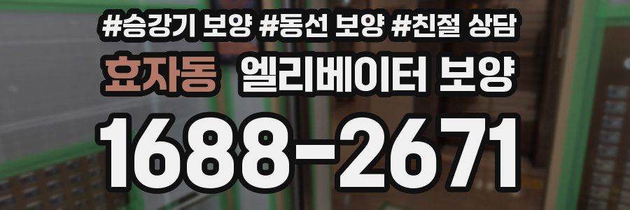 효자동 엘리베이터 보양