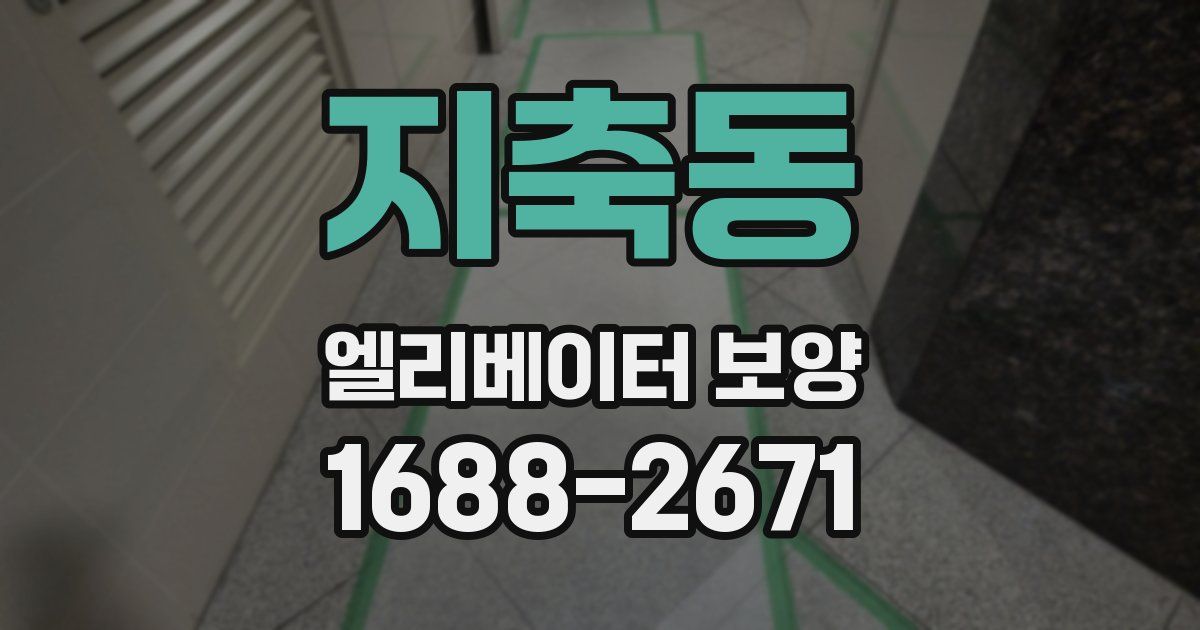 지축동 엘리베이터 보양