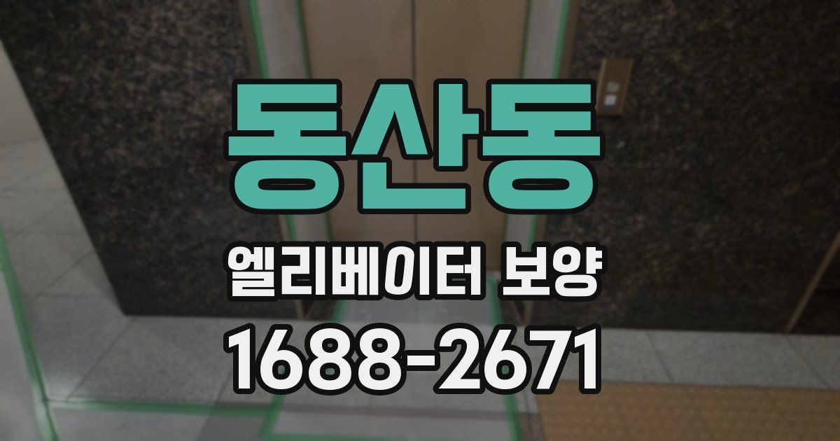동산동 엘리베이터 보양