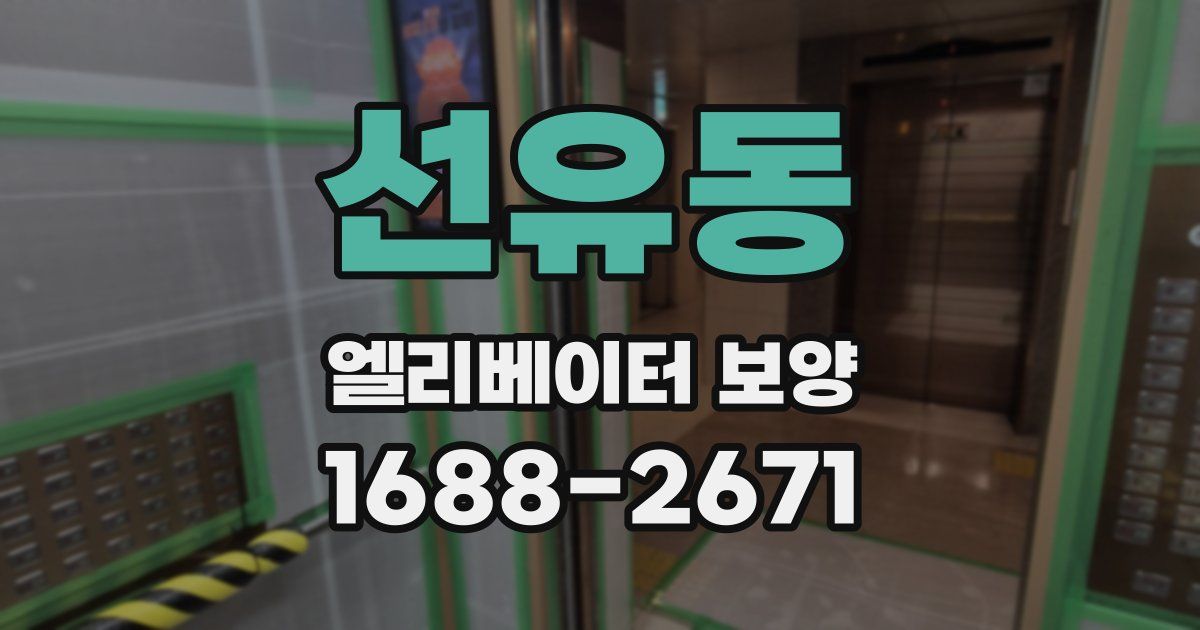 선유동 엘리베이터 보양