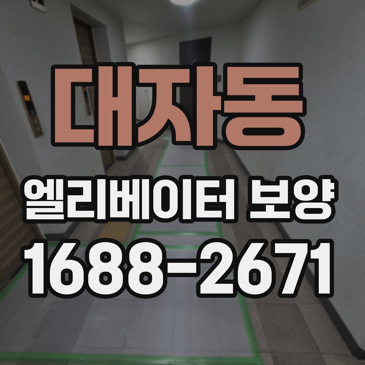대자동 엘리베이터 보양